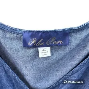 Blue Rain Tops Blue Rain Boutique Top Denim Top Size Xl